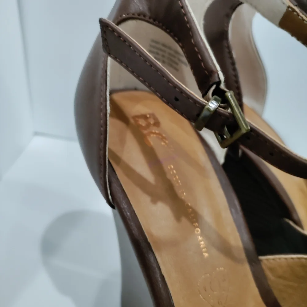 BC Born in California brown vegan wedges women's size 6.5